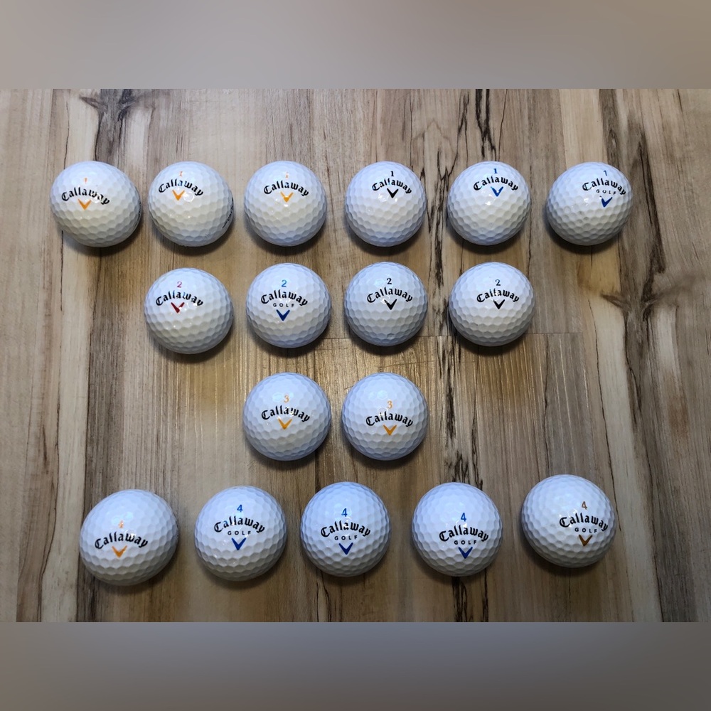 Callaway CB1 Tour CXR CXR Control CX3 Pro Golf Balls Lot of 17 Used Mixed
